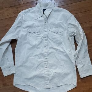 Wrangler X-Long Tails Pearl Snap Men's Cream Shirt